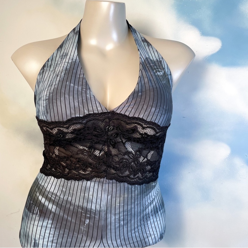 Handmade pinstripe tie dyed romper - Picture 2 of 7